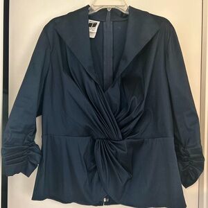 Midnight blue Tadashi evening top